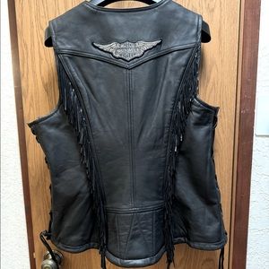 Size 2xl Brand new Harley Davidson leather fringe vest.